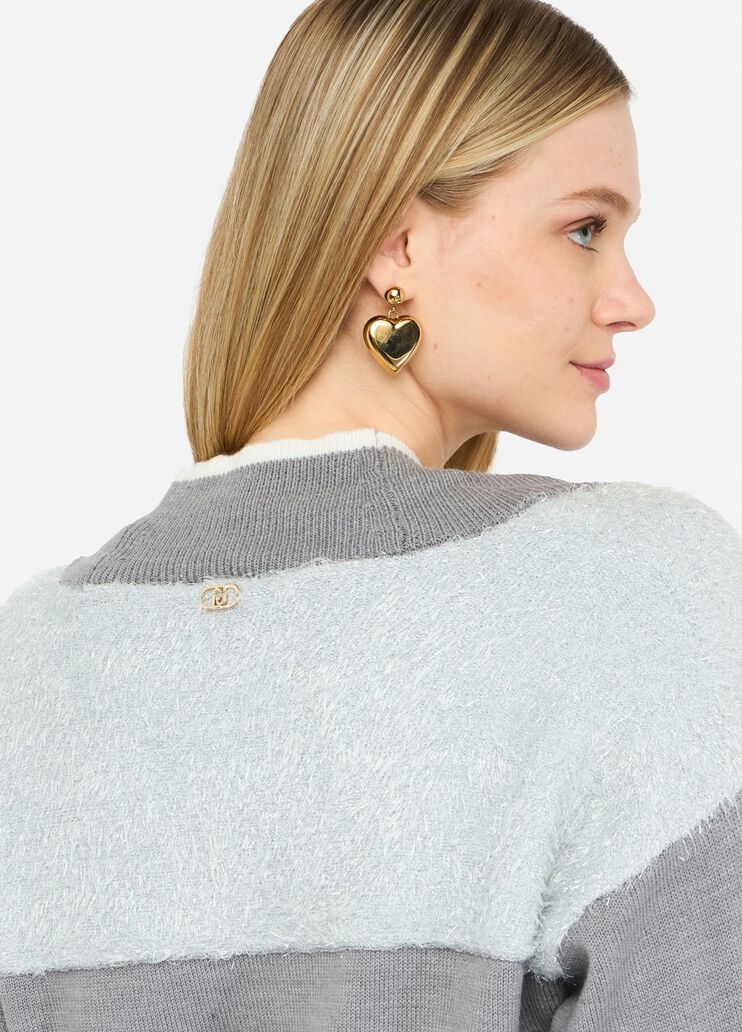 Lurex® wool sweater light grey Liu Jo - large image number 3 Lurex® wool sweater light grey Liu Jo - large image number 3