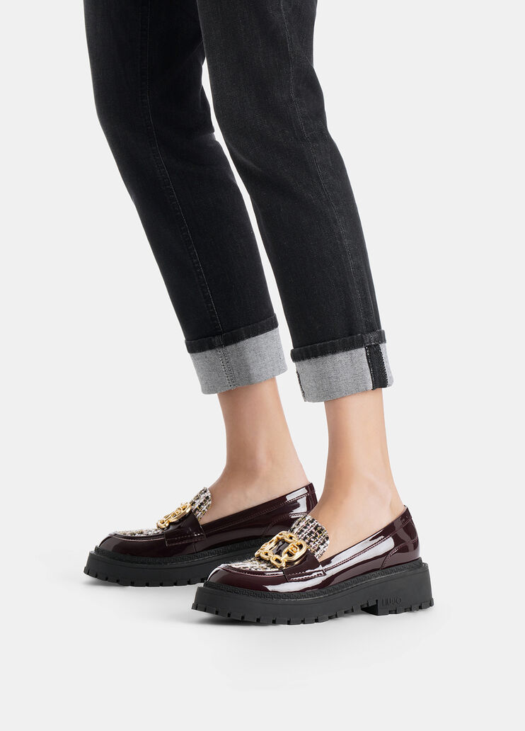 Loafers with bouclé insert black Liu Jo - large image number 1