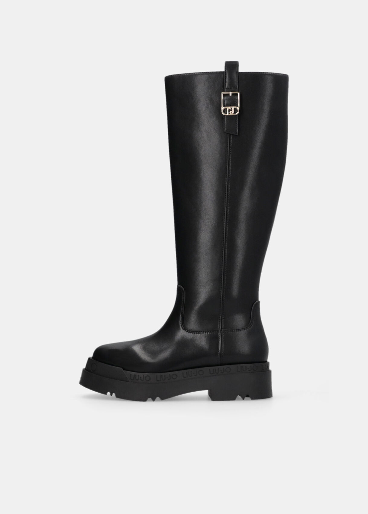 Knee-high leather boots colour black | Liu Jo