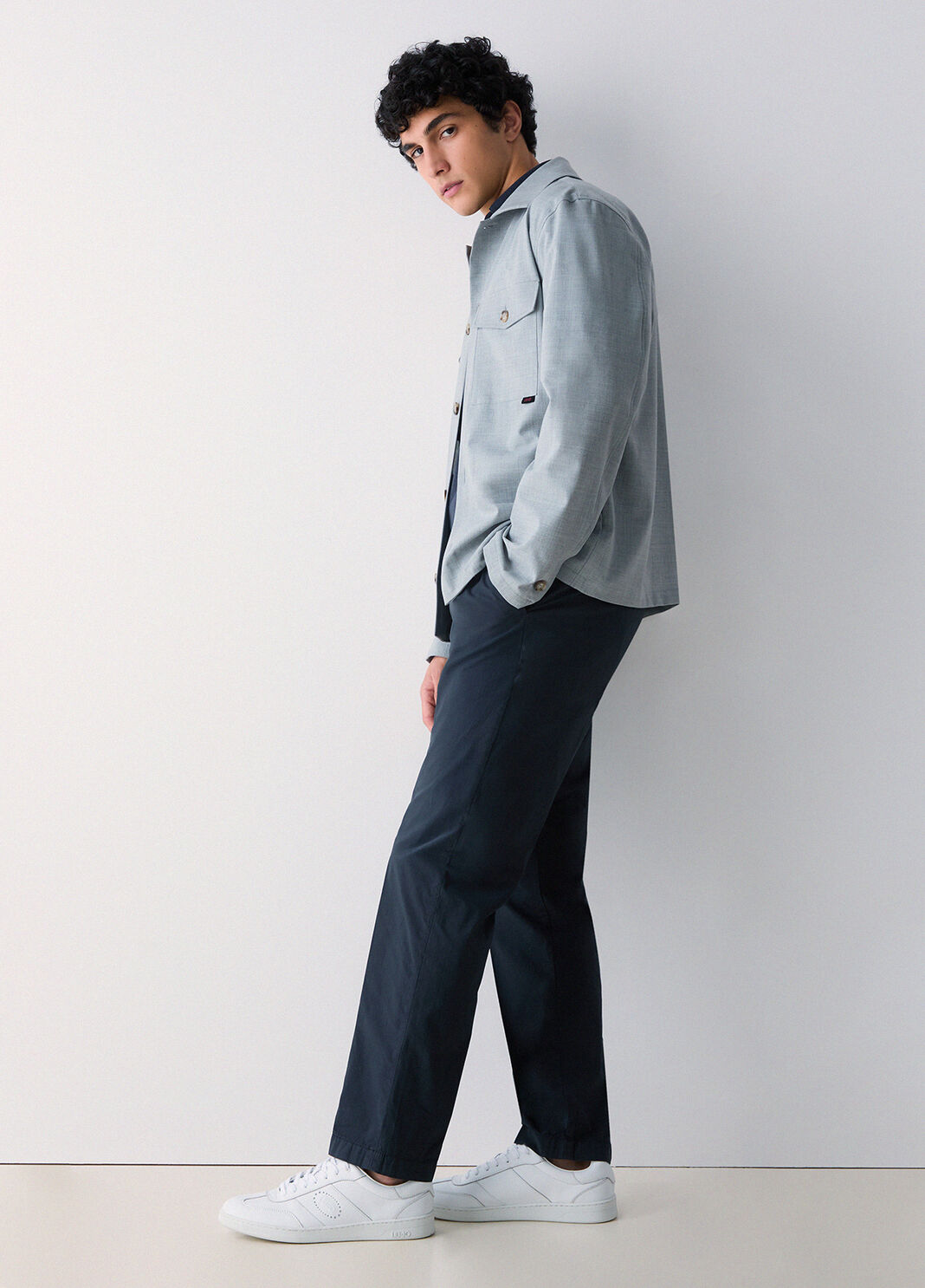 Regular fit chino trousers dark blue Liu Jo - large image number 3