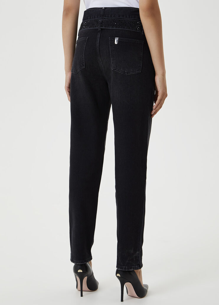 Boyfriend jeans with belt Black Liu Jo - large image number 1 Boyfriend jeans with belt Black Liu Jo - large image number 1