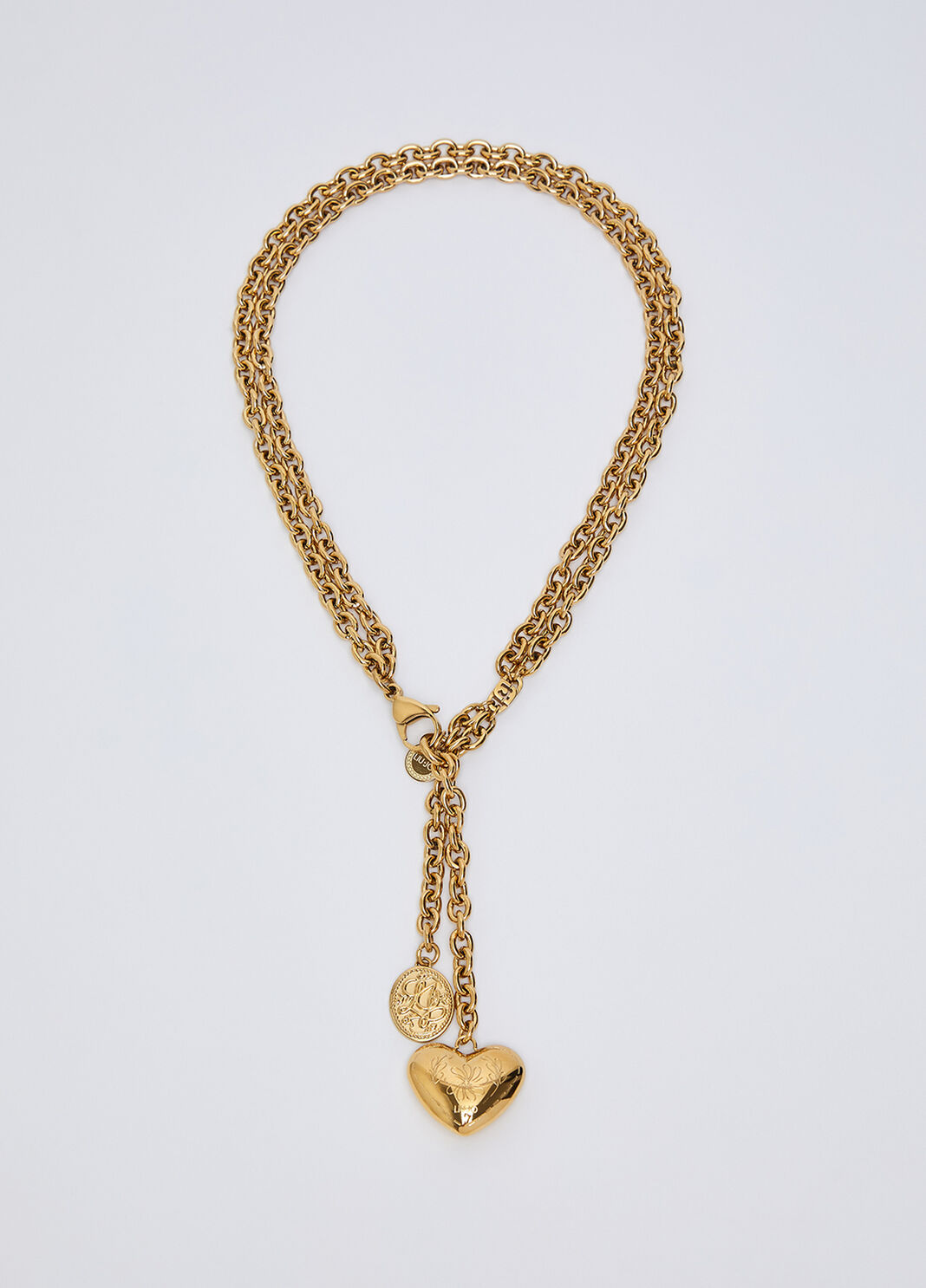 Collier avec c&oelig;ur grav&eacute; or Liu Jo - large image number 0