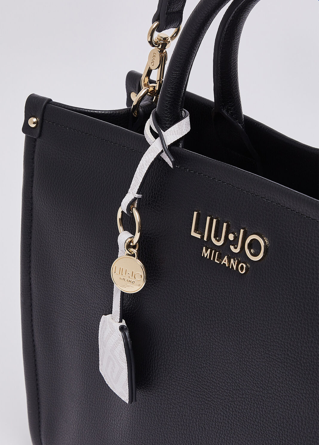 Sac &agrave; main format moyen avec charm noir Liu Jo - large image number 4