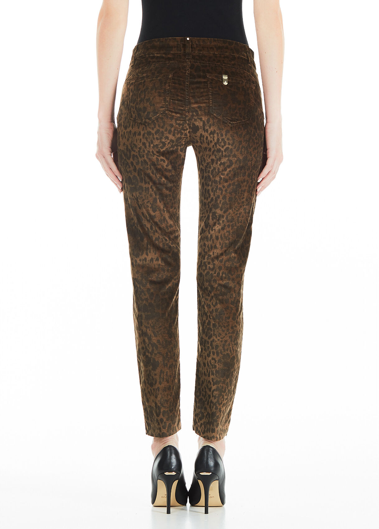 pantaloni vita alta velluto