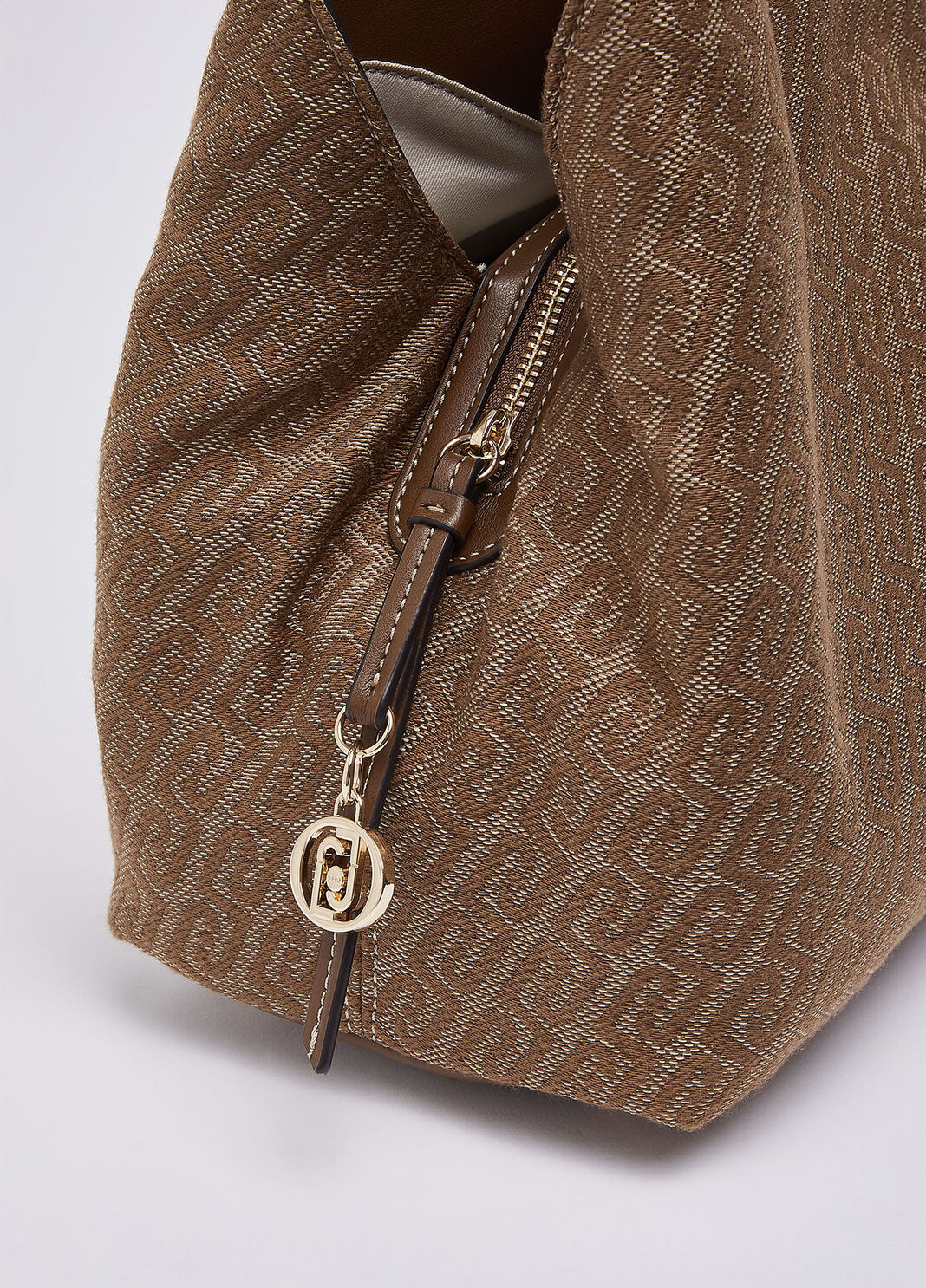 Medium Jacquard Satchel Bag beige Liu Jo - large image number 5