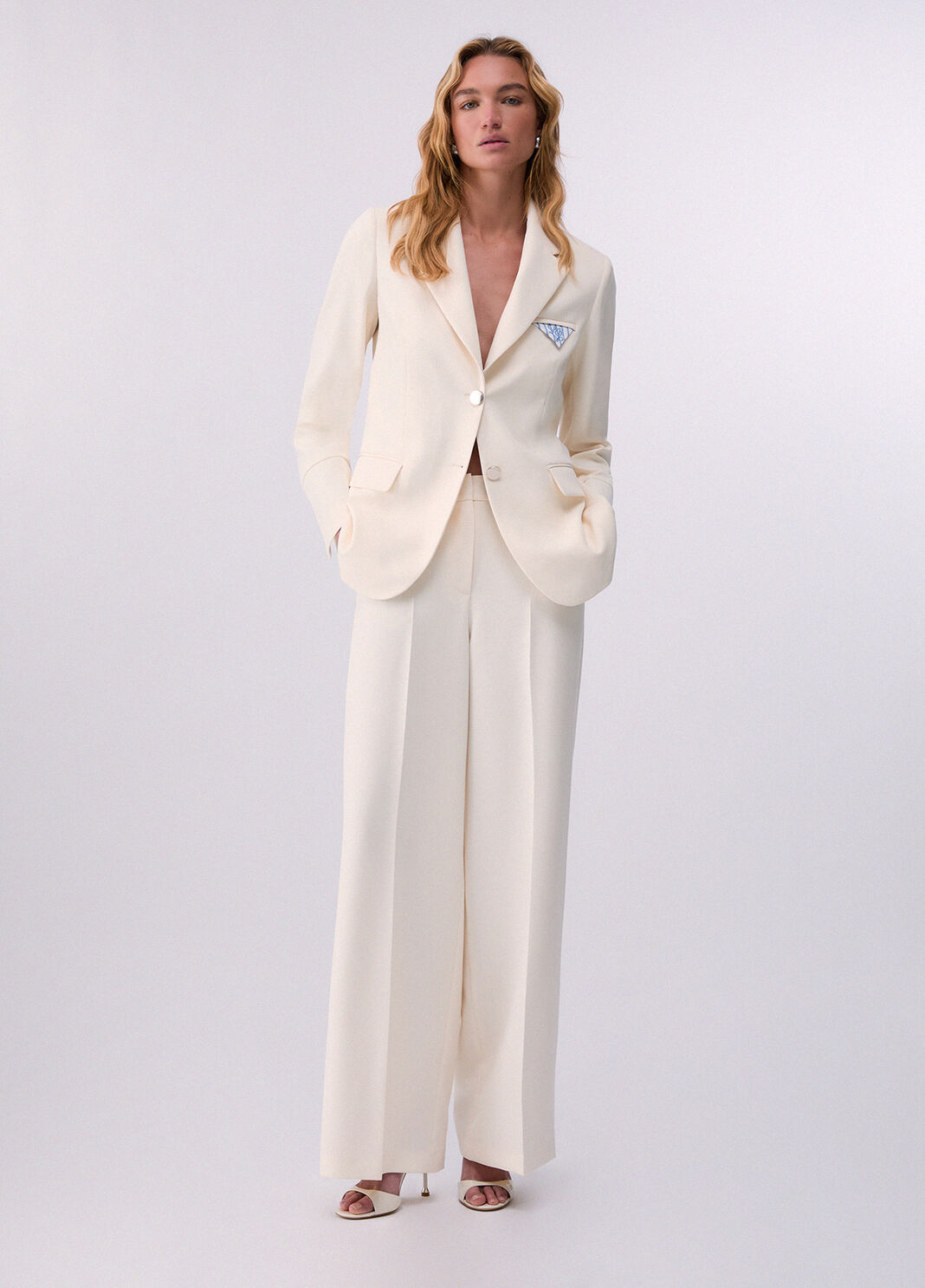 Palazzo trousers with double waistband  Liu Jo - large image number 5