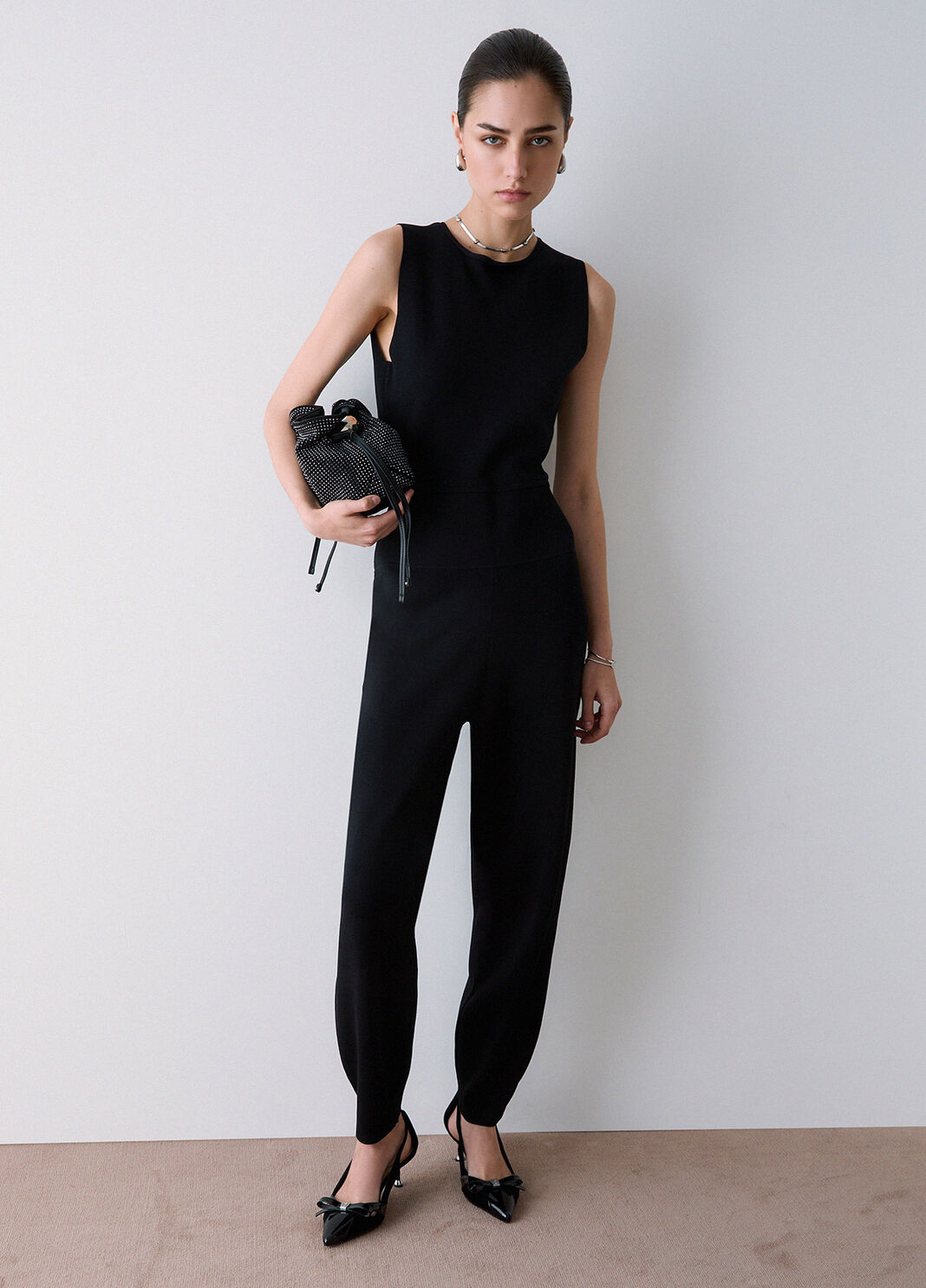 Long knitted jumpsuit black Liu Jo - large image number 2