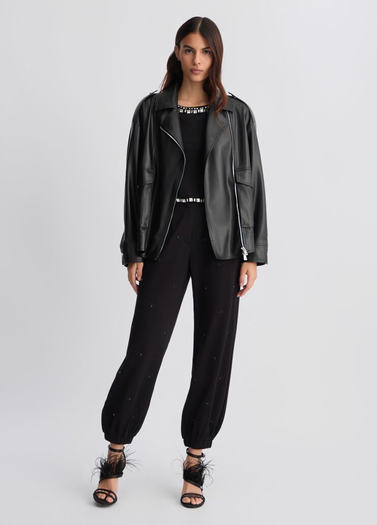 Coated fabric jacket black Liu Jo - large image number 5 Coated fabric jacket black Liu Jo - large image number 5