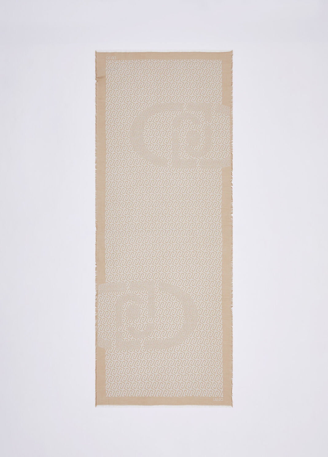 Scarf with jacquard logo sand Liu Jo - large image number 1