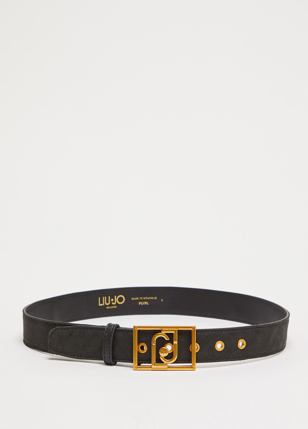 Ремень с логотипом из жаккарда чёрный жаккард&nbsp;/ чёрный Liu Jo - large image number 0