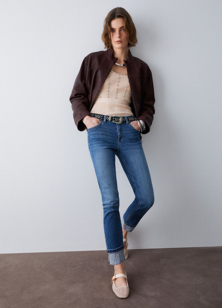 Skinny-Jeans mit Strass Denimblau Liu Jo - medium