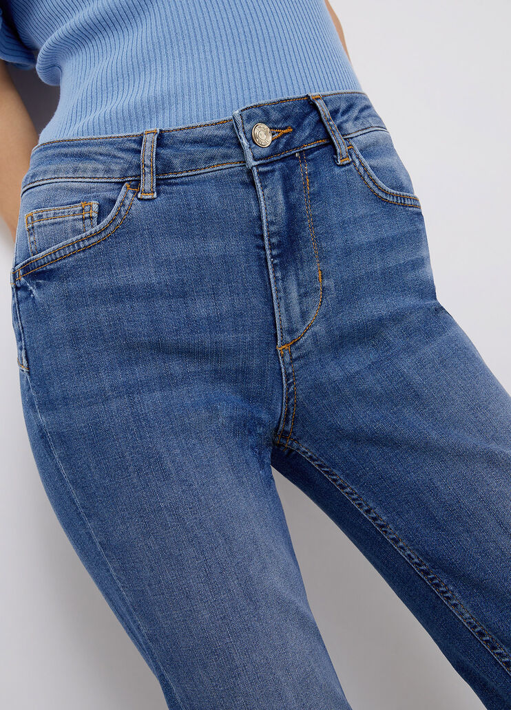  Skinny jeans with turn-up hems at the bottom dark denim Liu Jo - large image number 2