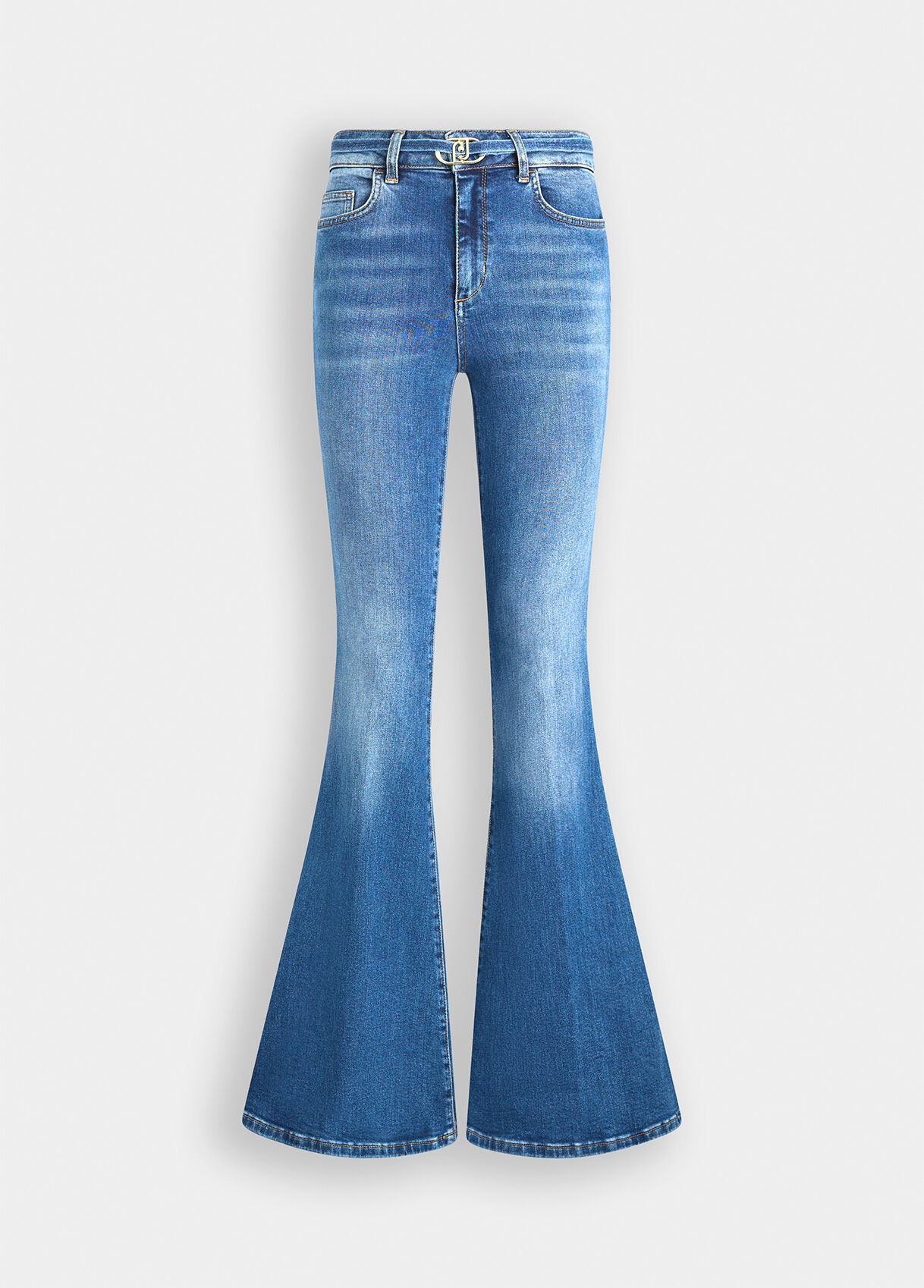 Bootcut jeans with belt colour Blue denim | Liu Jo