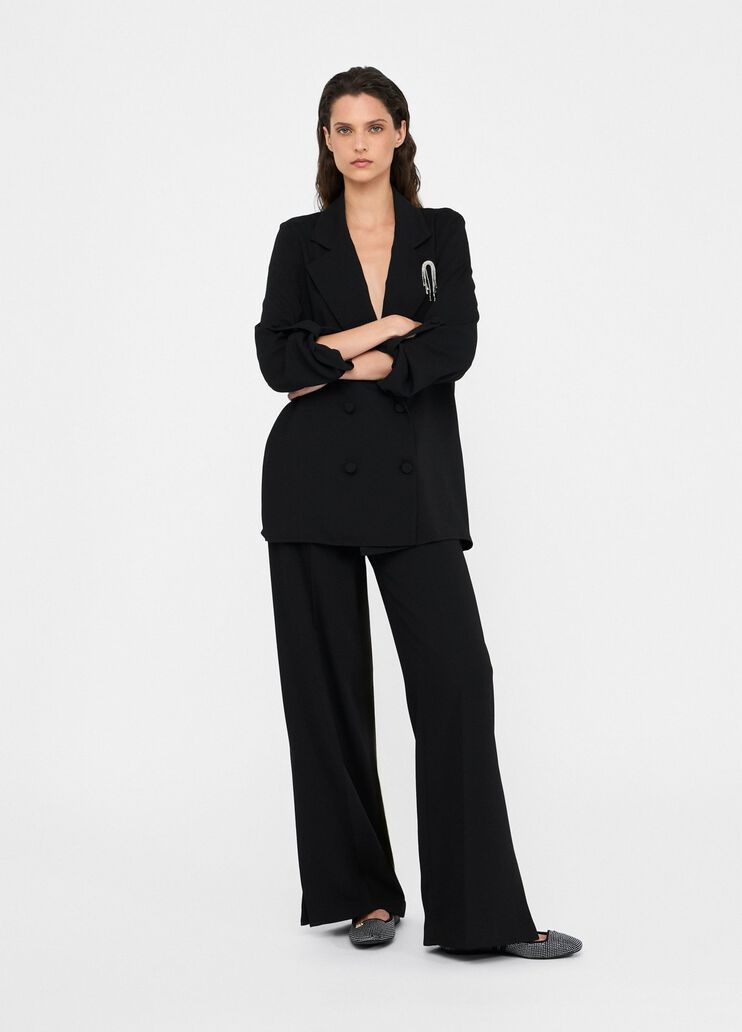 Envers satin palazzo trousers black Liu Jo - medium Envers satin palazzo trousers black Liu Jo - medium
