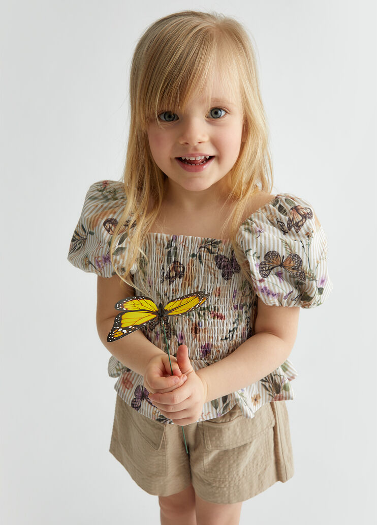 Striped top with print white/butterflies Liu Jo - medium Striped top with print white/butterflies Liu Jo - medium