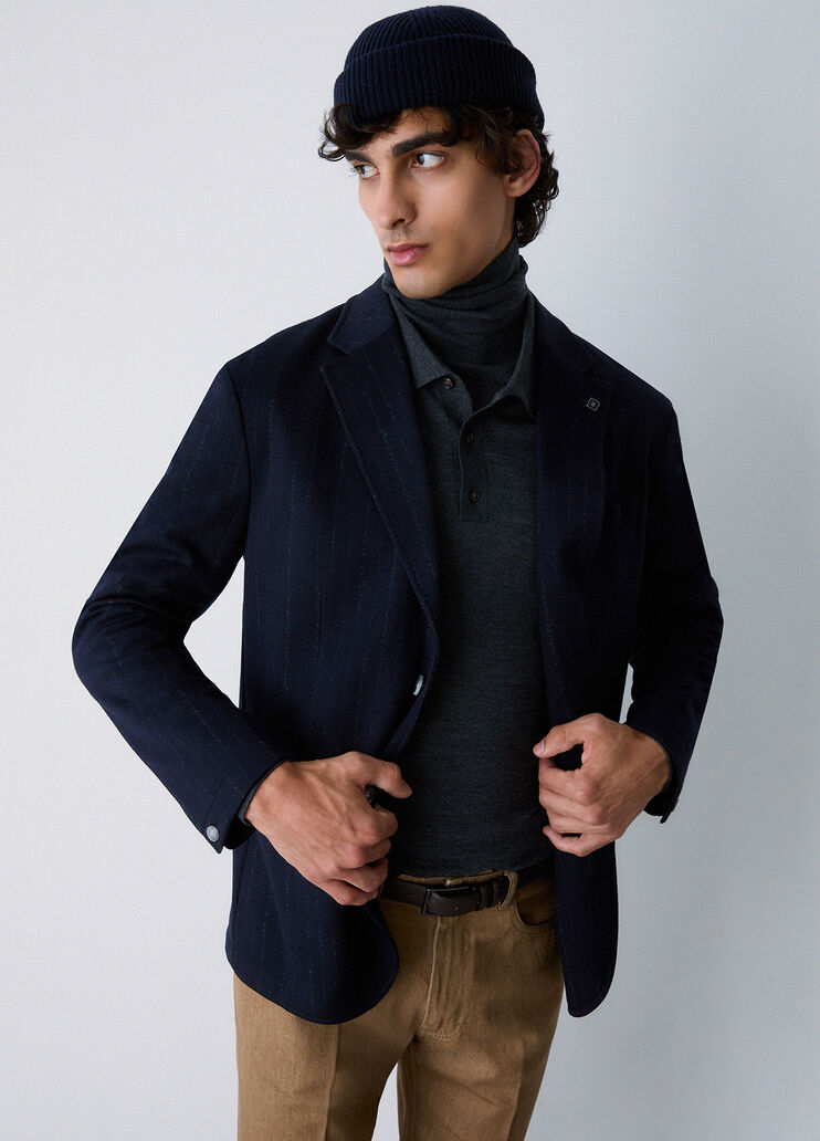 Pinstripe relaxed fit jacket dark blue Liu Jo - medium