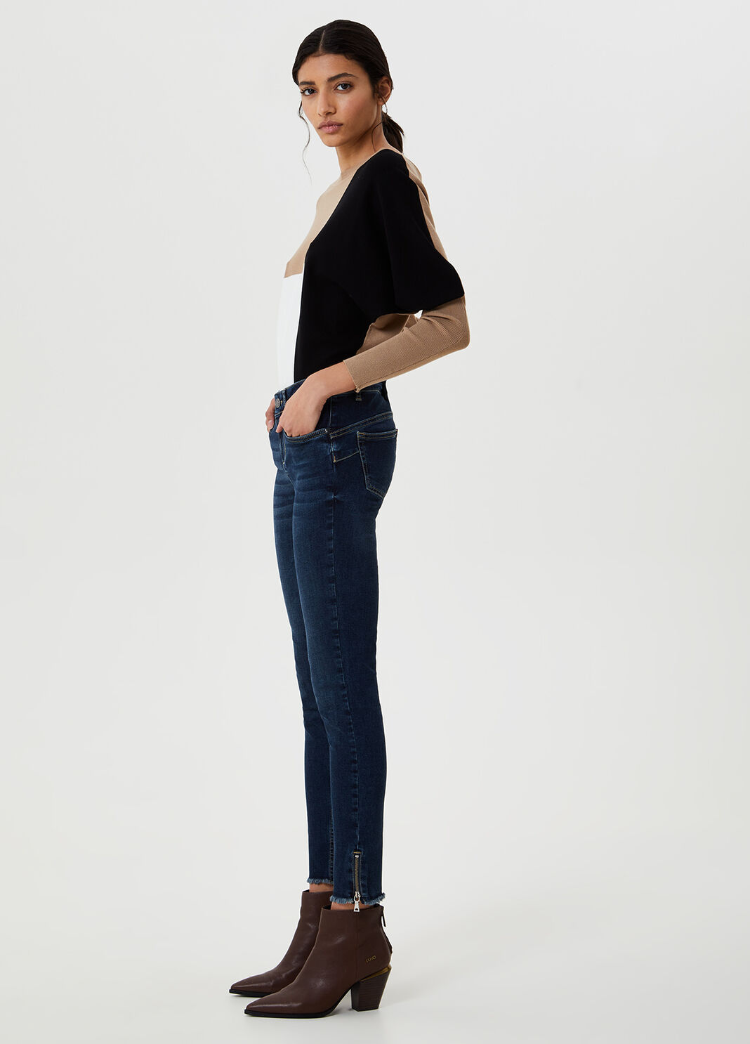 Skinny jeans with zip at the hem Blue Liu Jo - large image number 3
