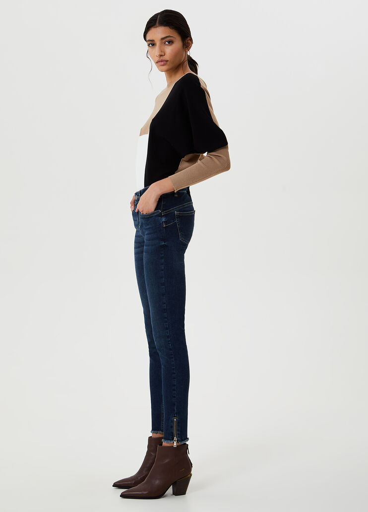 Skinny jeans with zip at the hem Blue Liu Jo - large image number 3 Skinny jeans with zip at the hem Blue Liu Jo - large image number 3