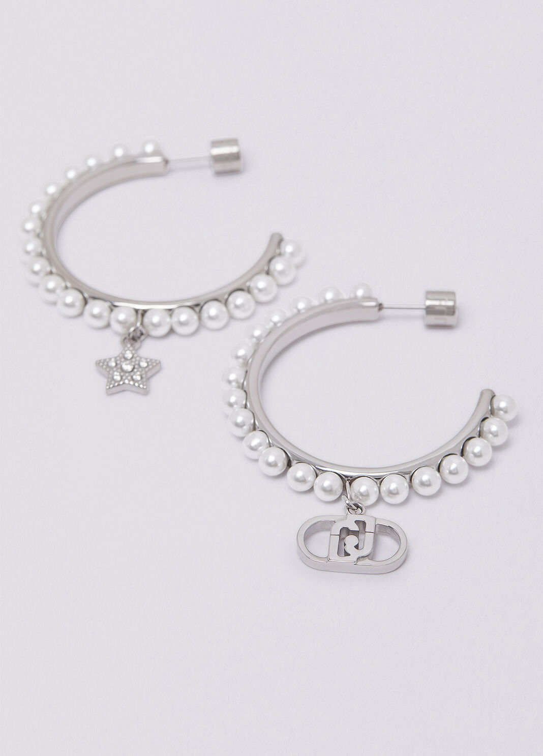 Pearl Hoop Earrings silver colour Liu Jo - large image number 1