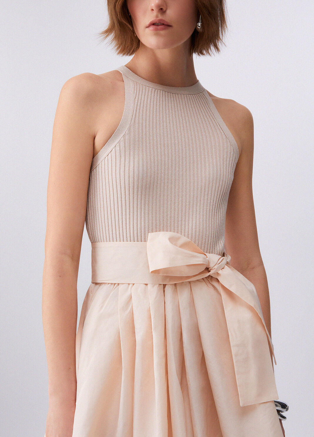 Langes Taftkleid nude Liu Jo - large image number 4