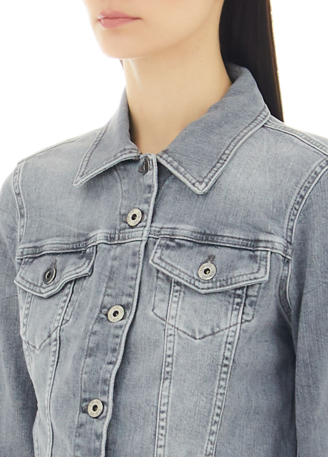 Eco-friendly denim jacket grey denim Liu Jo - large image number 2