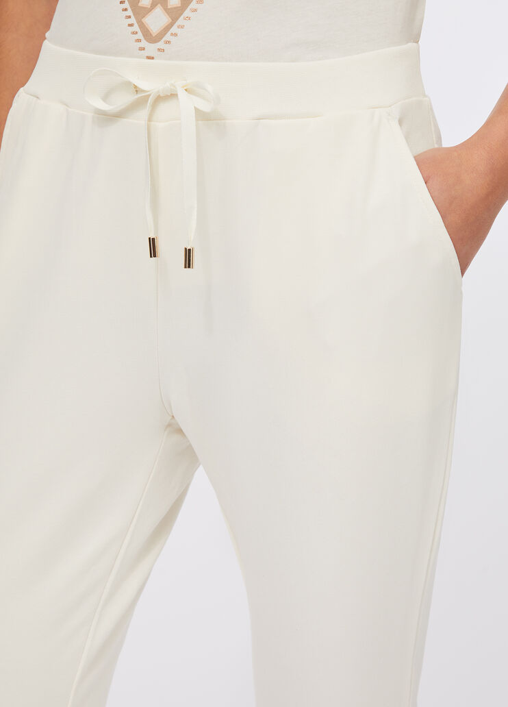 Fleece jogging pants milk white Liu Jo - large image number 3