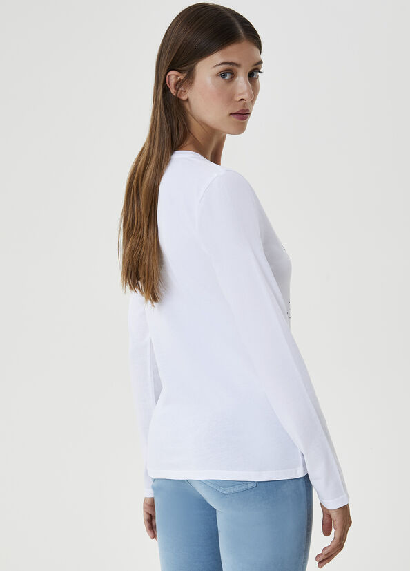 T-shirt with print White Liu Jo - large image number 1