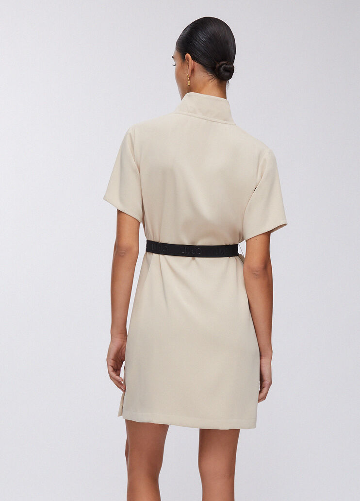 Kurzes Kleid mit Gürtel Beige Liu Jo - large image number 1