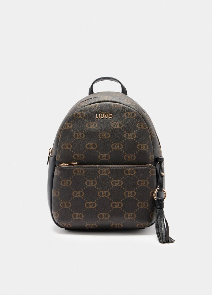 Zaino medio con logo nero Liu Jo - medium