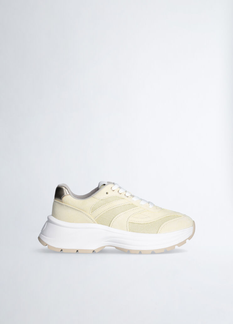Sneakers in suede and brighty mesh beige Liu Jo - medium Sneakers in suede and brighty mesh beige Liu Jo - medium