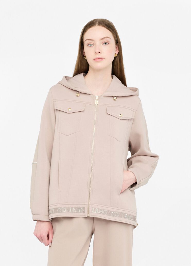 Scuba and nylon jacket champagne Liu Jo - medium Scuba and nylon jacket champagne Liu Jo - medium