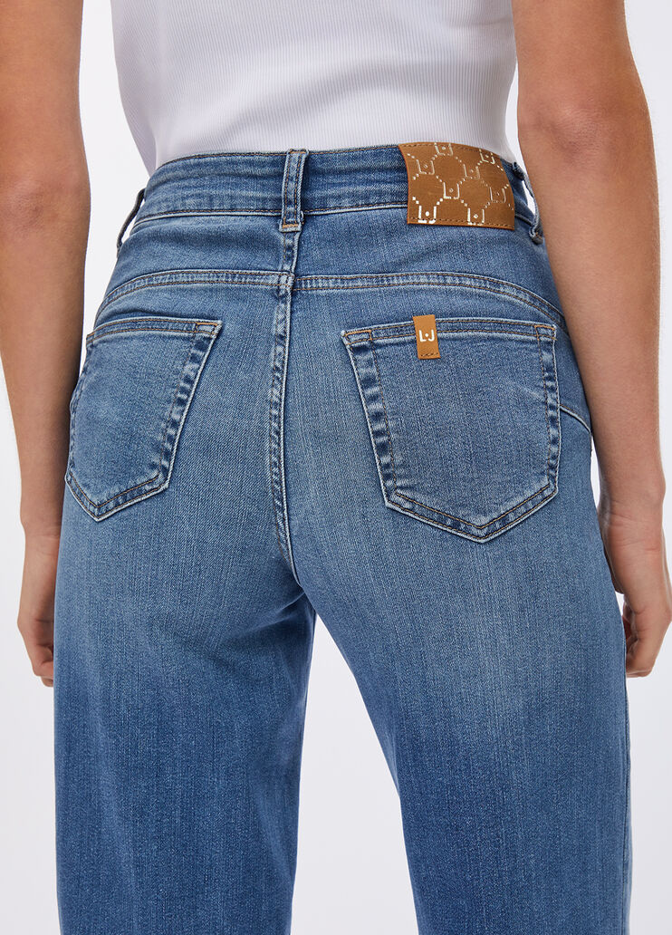 High-rise flared jeans light denim Liu Jo - large image number 3 High-rise flared jeans light denim Liu Jo - large image number 3