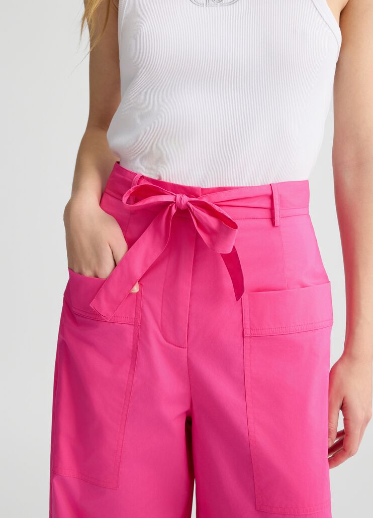 Pink poplin trousers pink Liu Jo - large image number 2 Pink poplin trousers pink Liu Jo - large image number 2