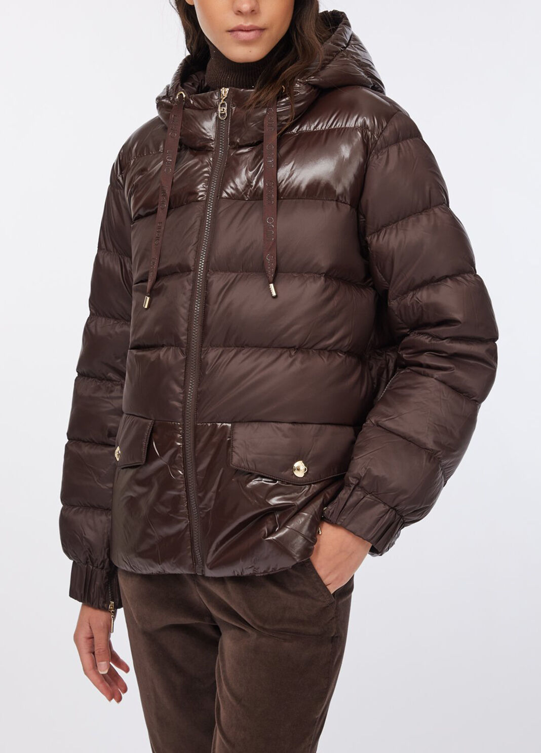 Jacket in nylon quilted chocolate Liu Jo - large image number 0