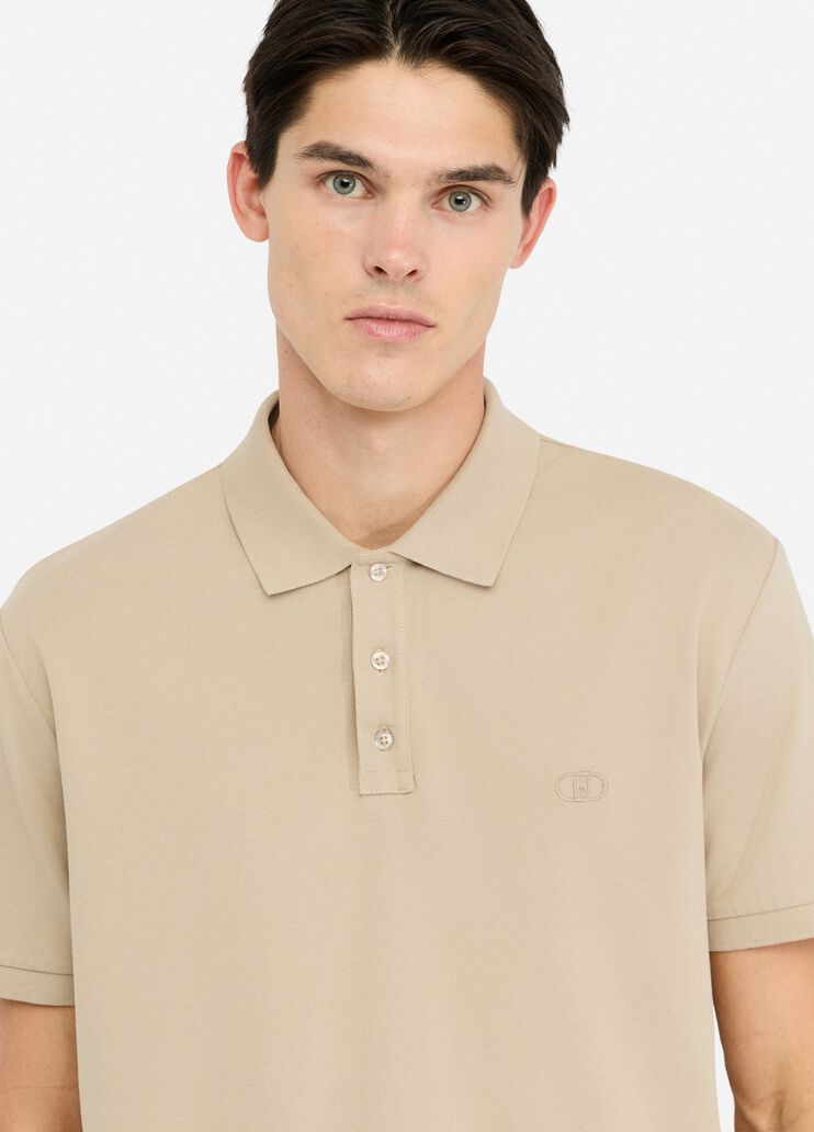Polo de piqué de algodón beige Liu Jo - large image number 3