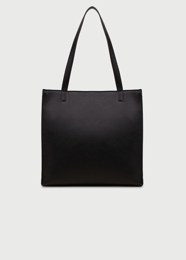Bolso tote con logotipo Negro Liu Jo - large image number 3