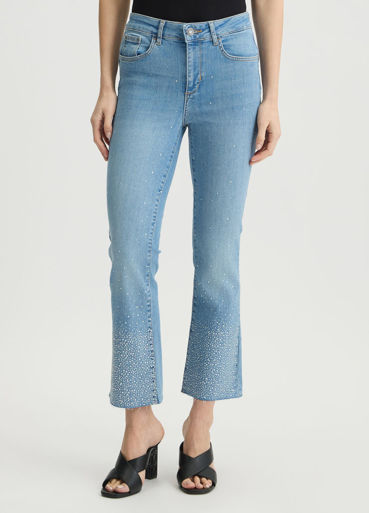 Flared jeans with rhinestones light denim Liu Jo - medium Flared jeans with rhinestones light denim Liu Jo - medium