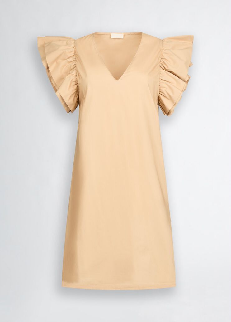 Short poplin dress beige Liu Jo - large image number 6 Short poplin dress beige Liu Jo - large image number 6