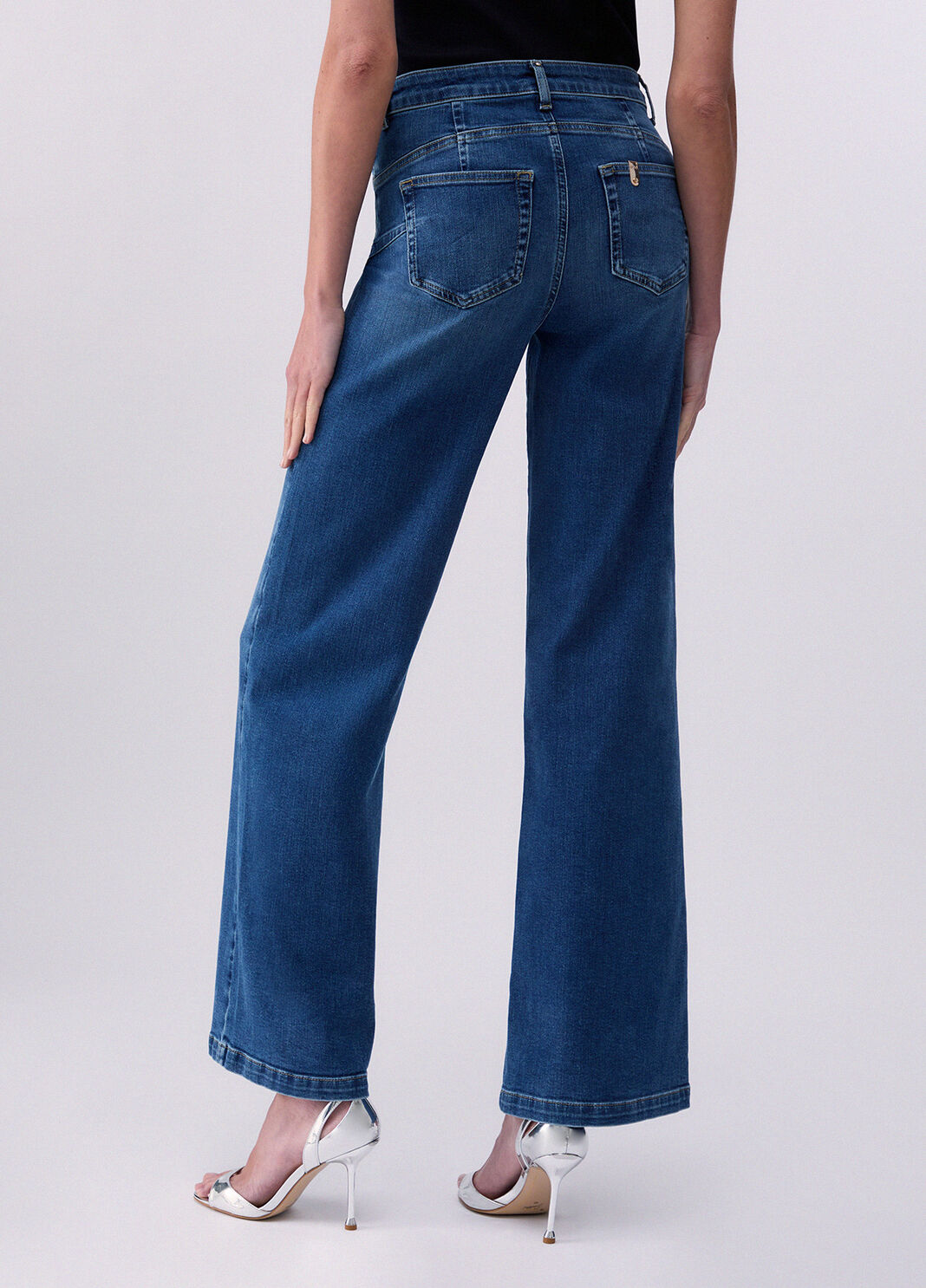Flare-Jeans mit hohem Bund Dunkles Denimblau Liu Jo - large image number 1