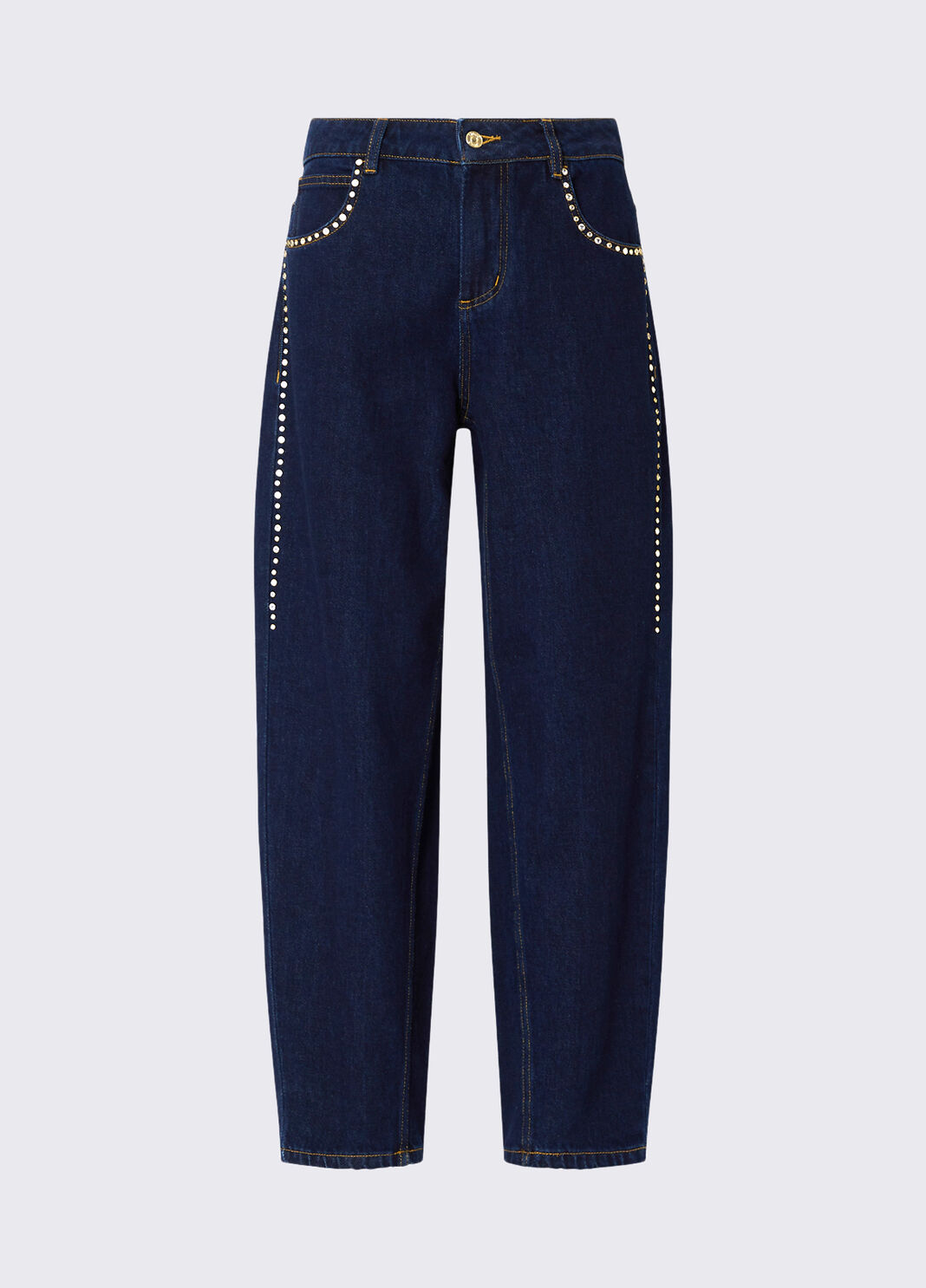 High-waisted jeans with rhinestones Normal wash Liu Jo - large image number 6