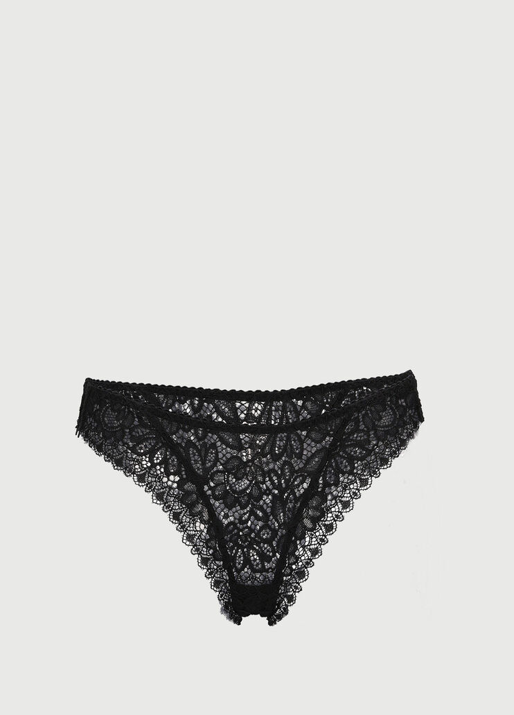 Кружевные трусики-бразильяна чёрный Liu Jo - large image number 4