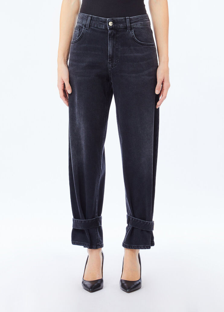 Carrot-fit high-rise jeans black denim Liu Jo - medium