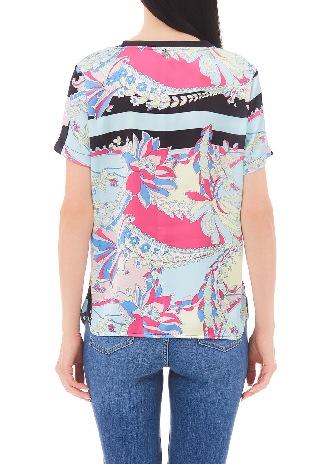 T-Shirt aus Satin Allover-Print Liu Jo - large image number 1