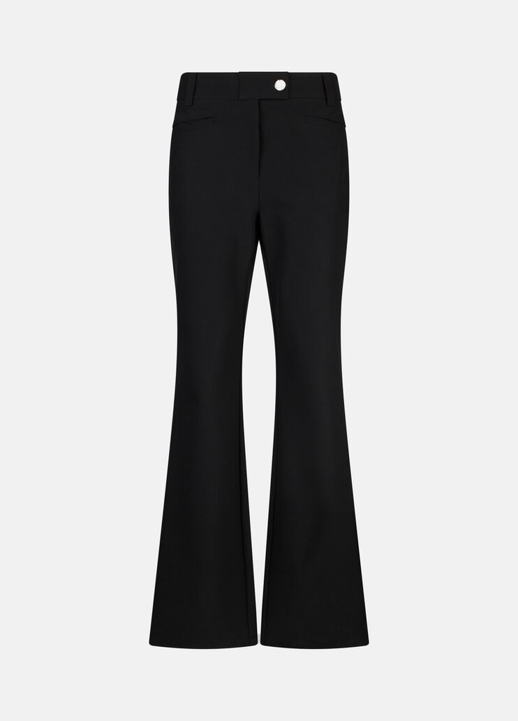 Pantaloni flare a vita alta nero Liu Jo - large image number 6