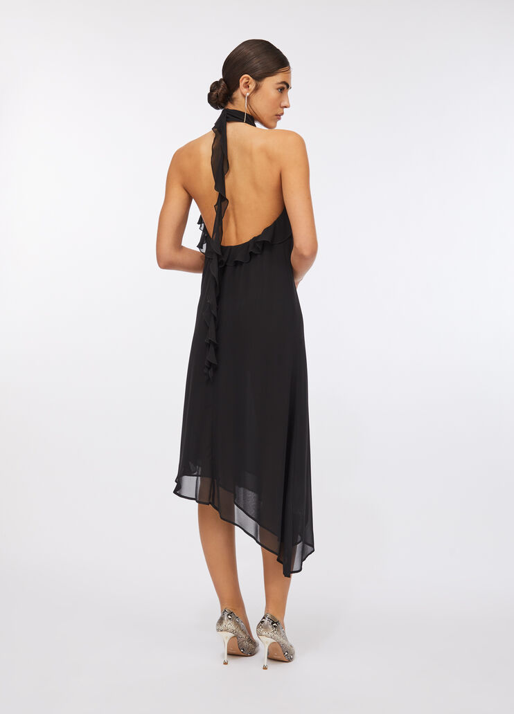 Abito elegante con rouches nero Liu Jo - large image number 1