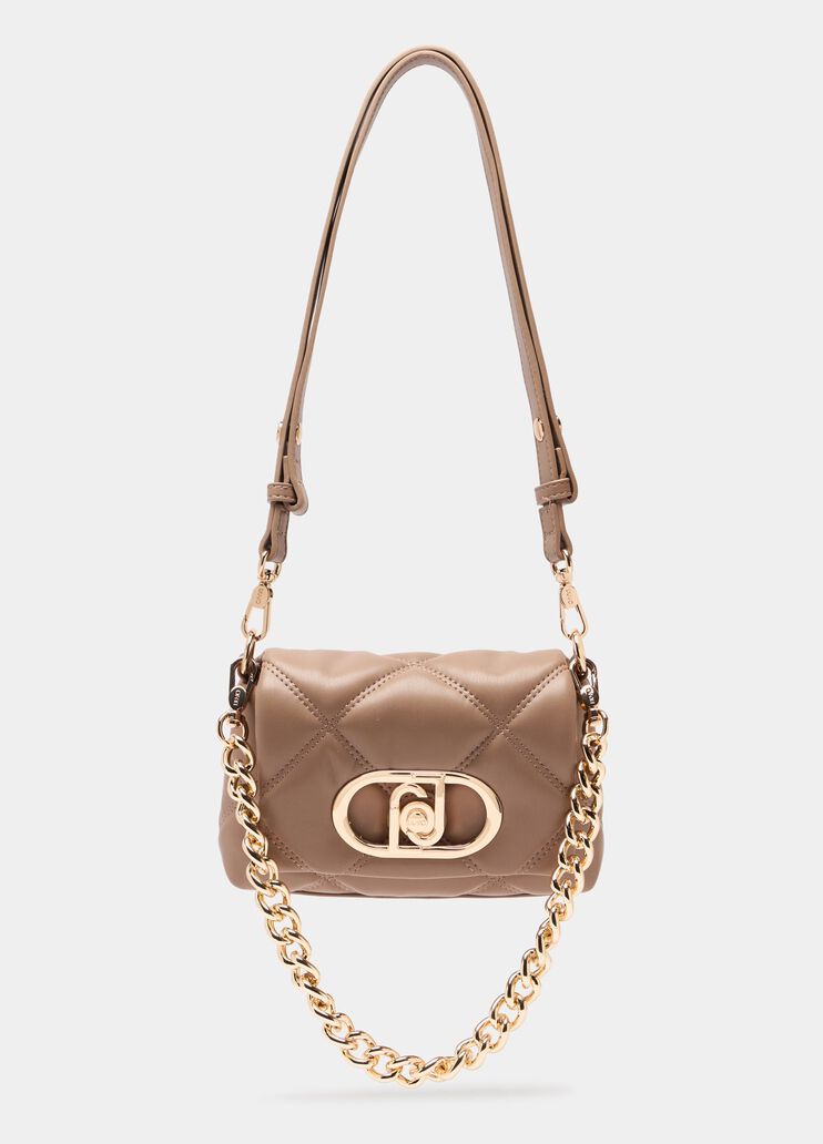 Kleine Tasche LaPuffy in Matelass&eacute;-Optik Mokka Liu Jo - medium