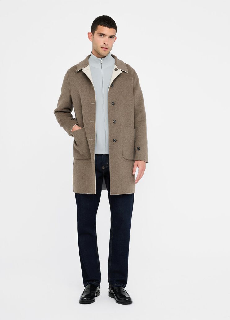 Reversible wool coat white/brown Liu Jo - large image number 5 Reversible wool coat white/brown Liu Jo - large image number 5