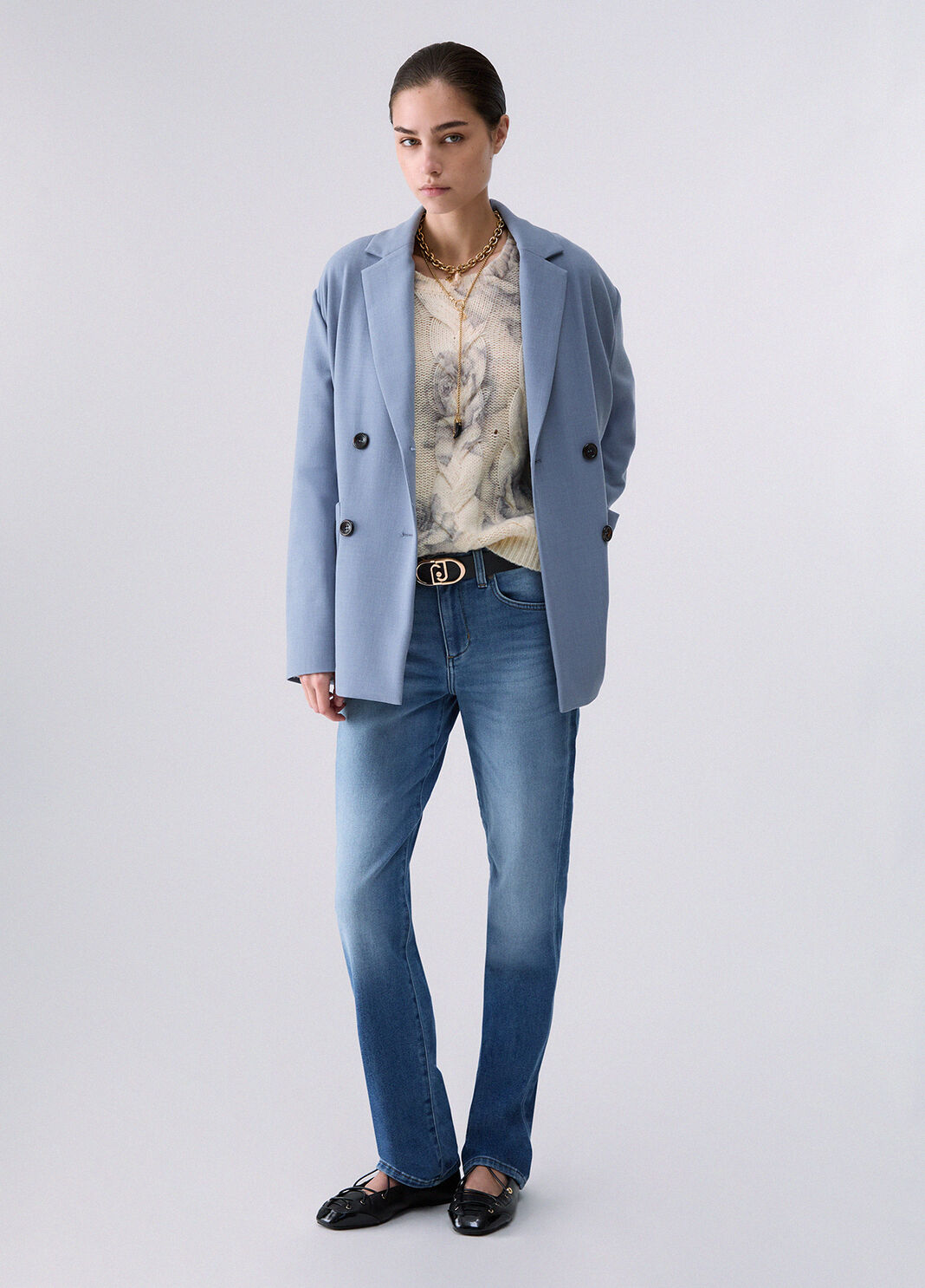High-waisted slim fit jeans light denim Liu Jo - large image number 5