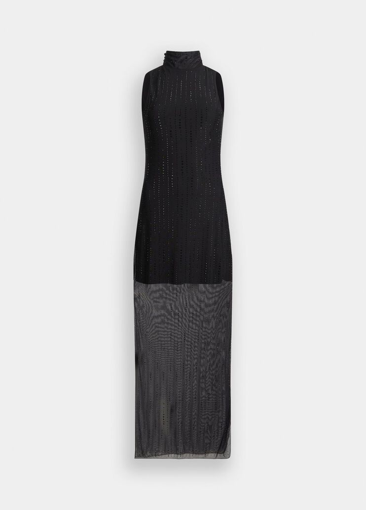 Tulle dress with gemstones black Liu Jo - large image number 6