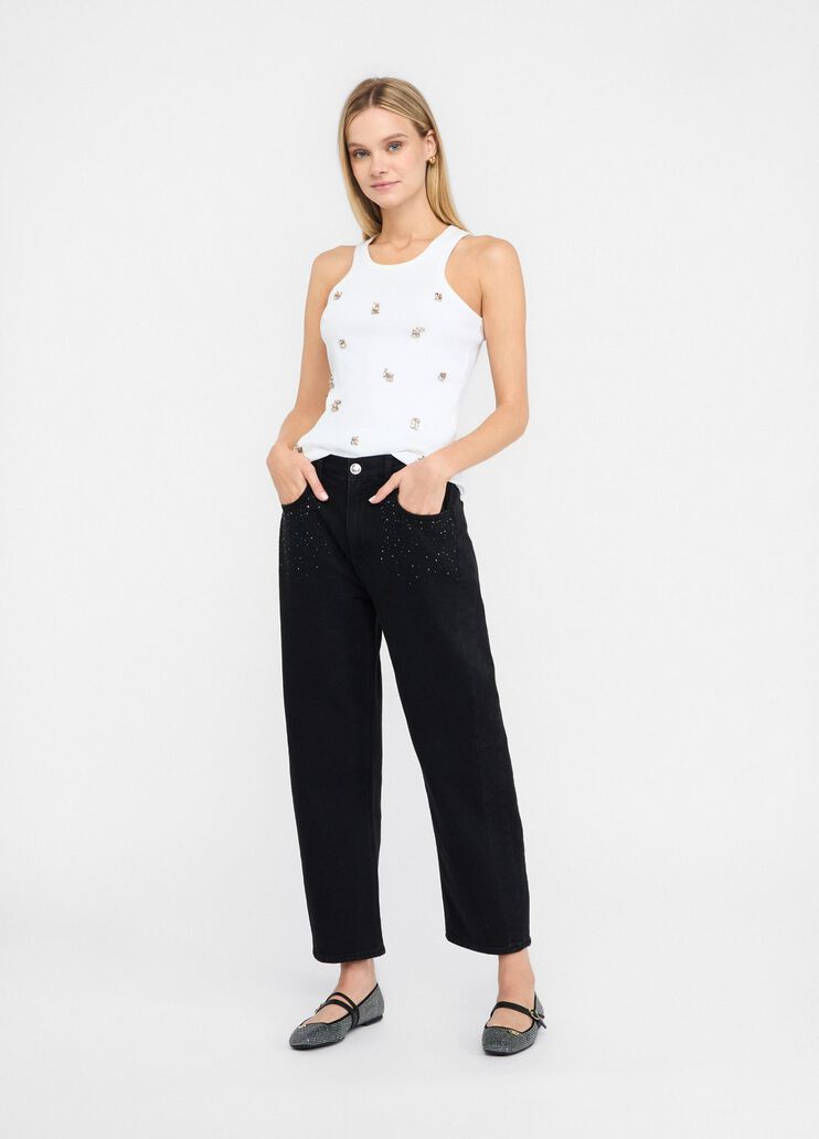 iend jeans with rhinestone black denim Liu Jo - medium iend jeans with rhinestone black denim Liu Jo - medium